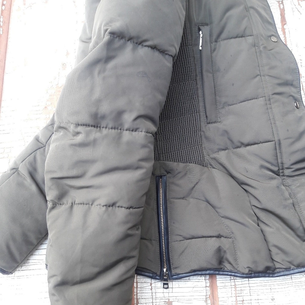 Zara Basic Brown Puffer Jacket M - image 5